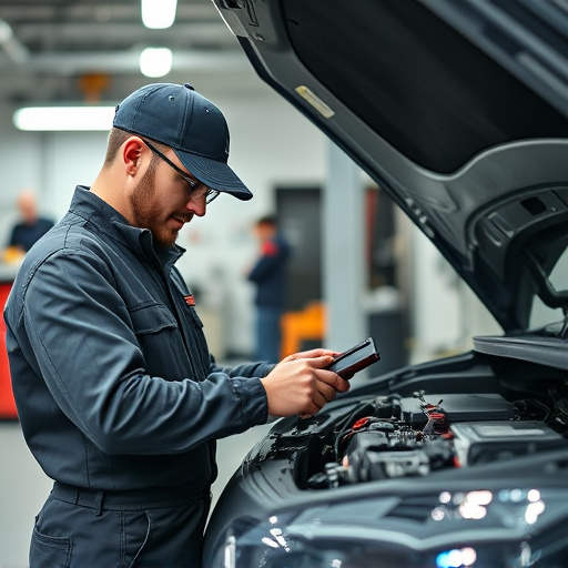auto technician working