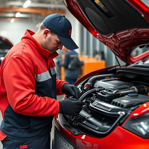 auto technician working