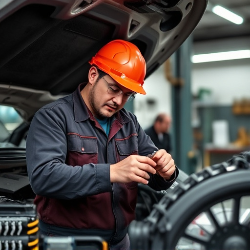 auto technician working