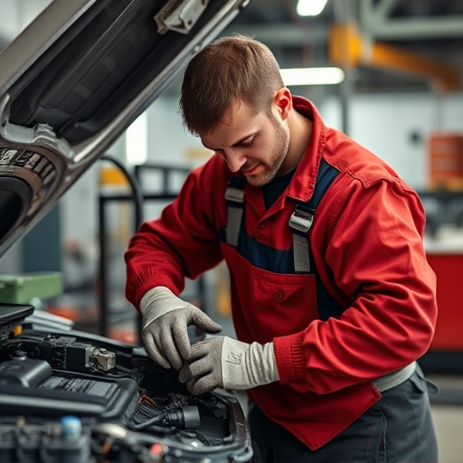 auto technician working