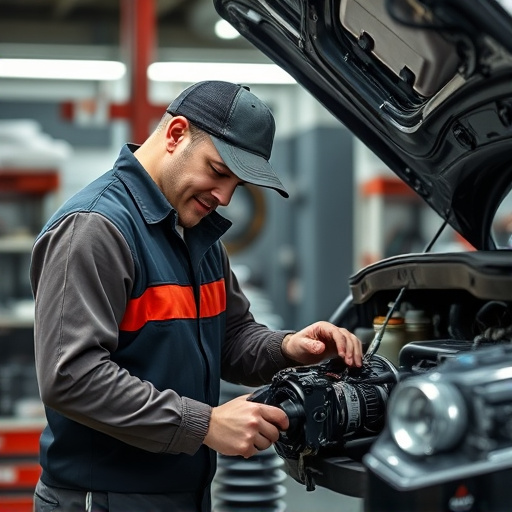 auto technician working