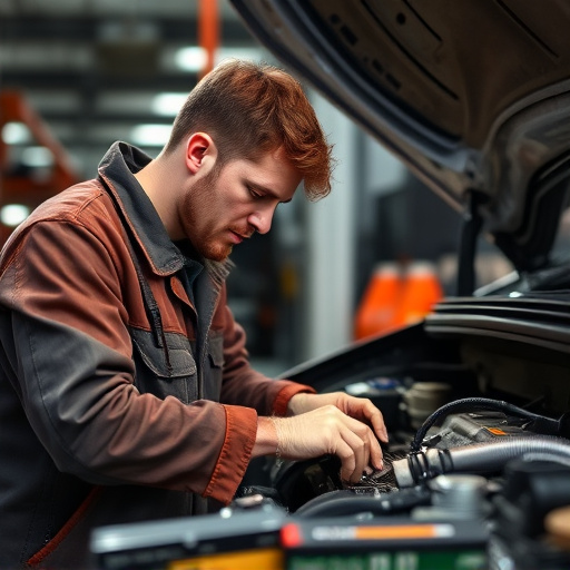 auto technician working