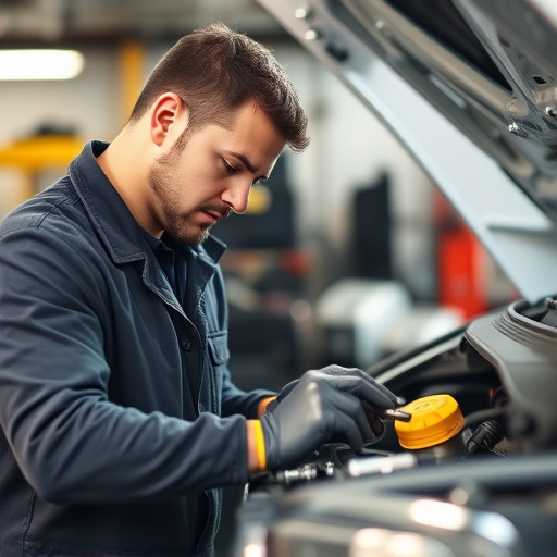 auto technician working
