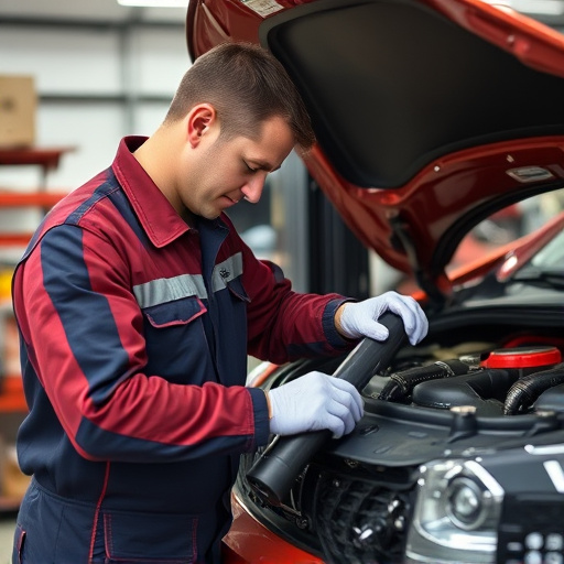 auto technician working