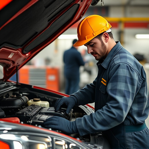 auto technician working