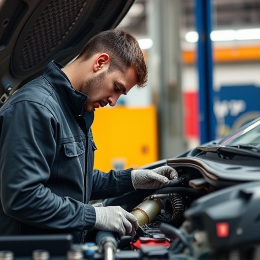 auto technician working