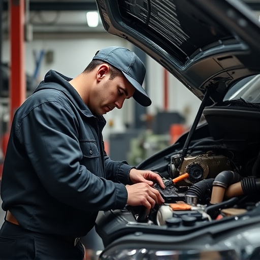 auto technician working