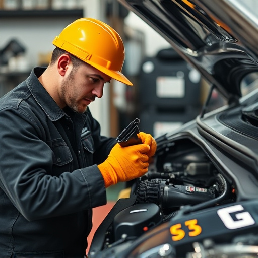 auto technician working