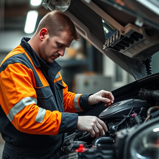 auto technician working