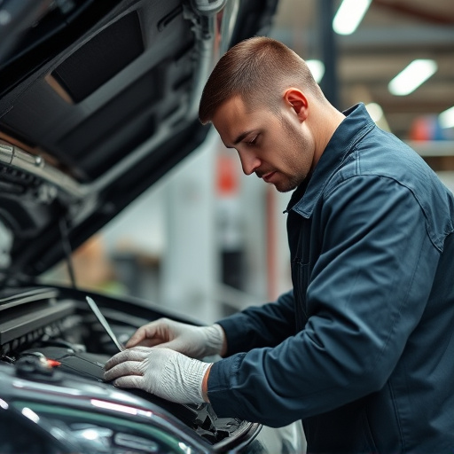 auto technician working