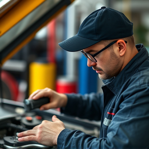 auto technician working