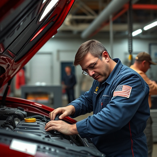 auto technician working