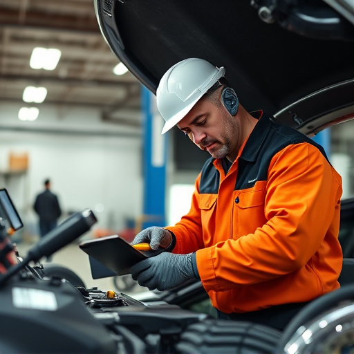auto technician working