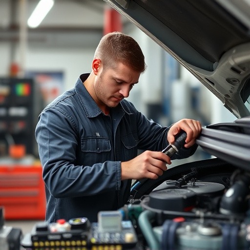 auto technician working