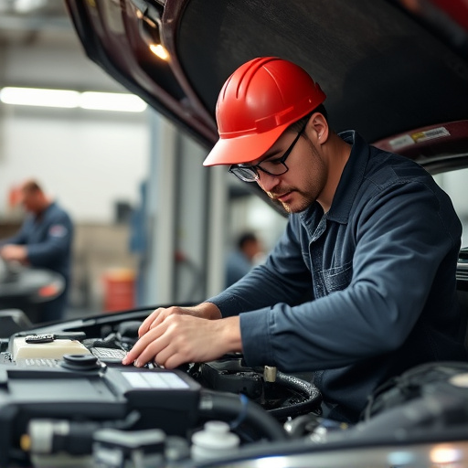 auto technician working