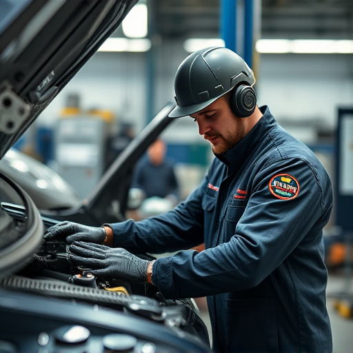 auto technician working