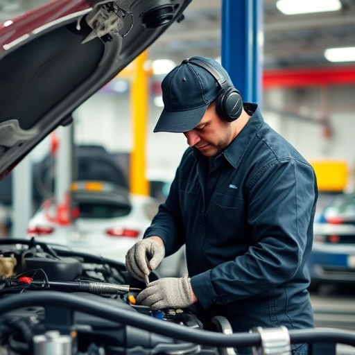 auto technician working