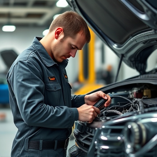 auto technician working
