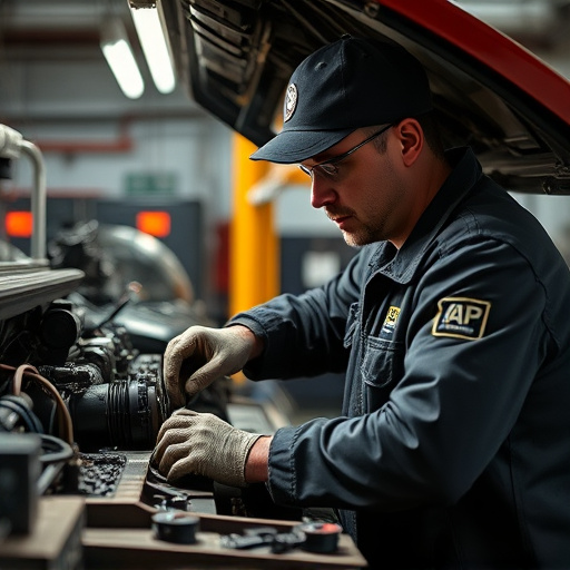 auto technician working