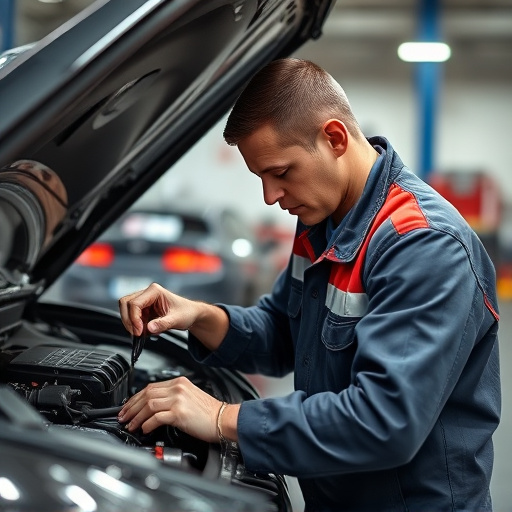 auto technician working