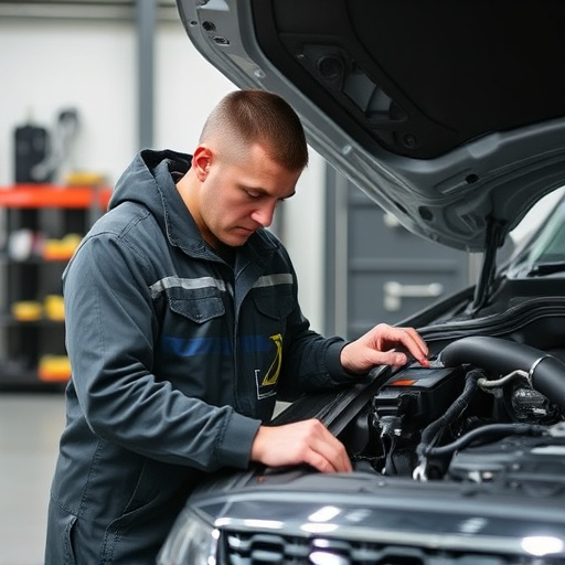 auto technician working