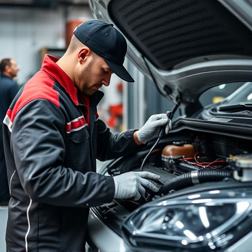 auto technician working