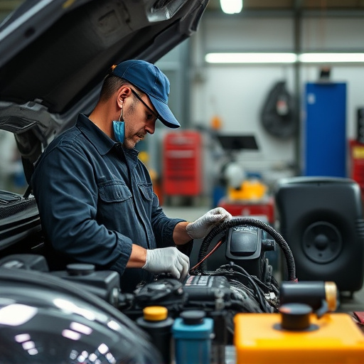 auto technician working