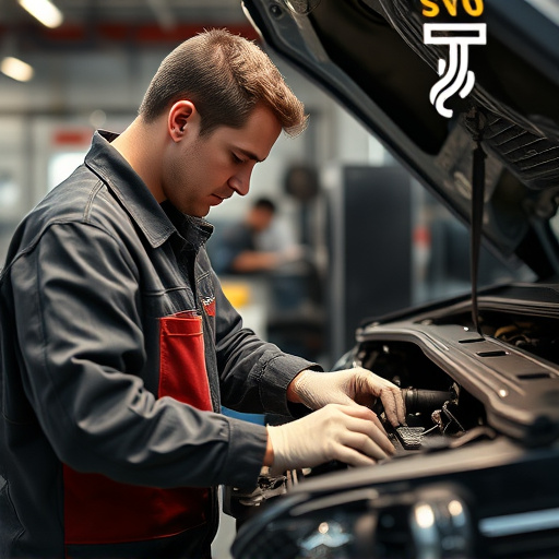 auto technician working