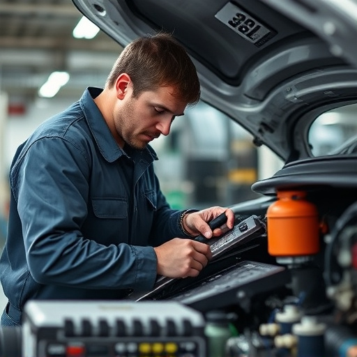 auto technician working