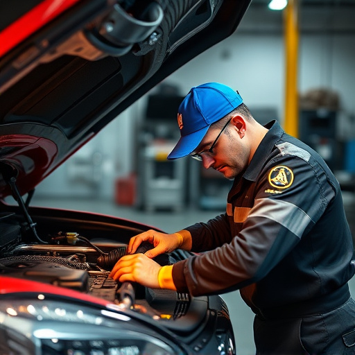 auto technician working