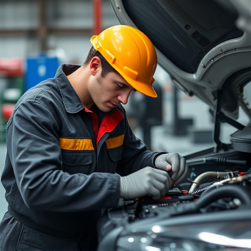 auto technician working