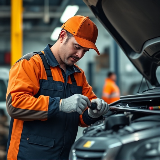 auto technician working