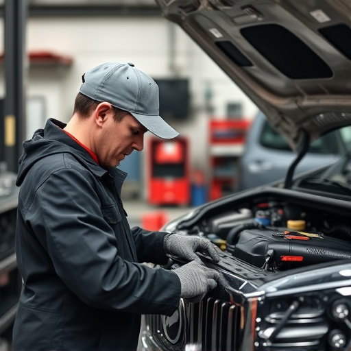 auto technician working