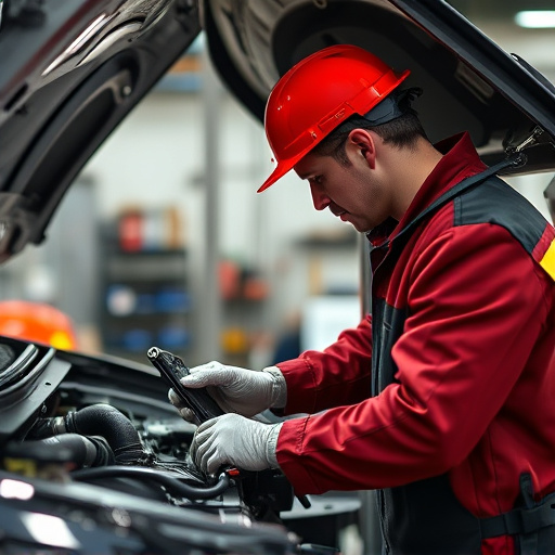 auto technician working