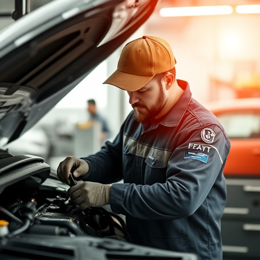 auto technician working