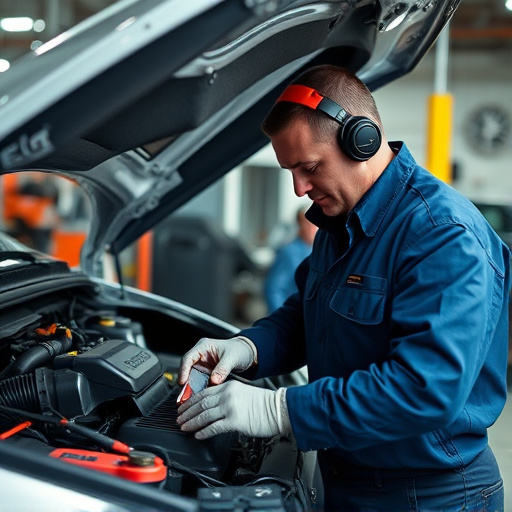 auto technician working