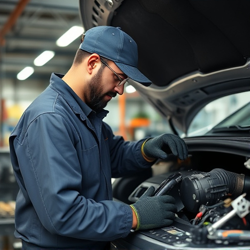 auto technician working
