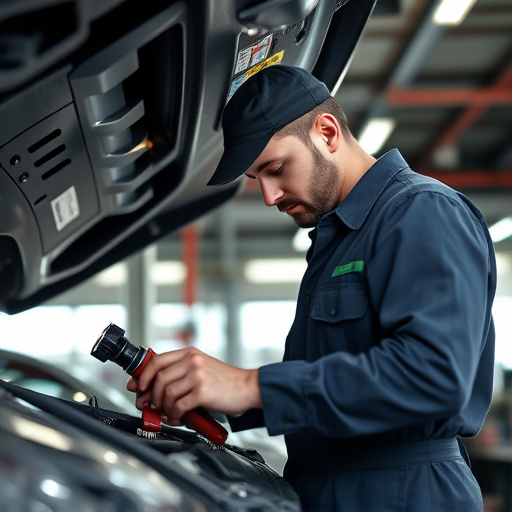 auto technician working
