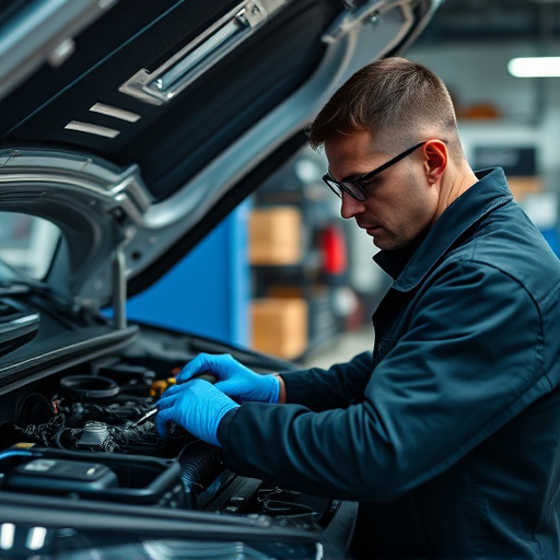 auto technician working