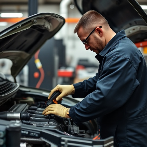 auto technician working