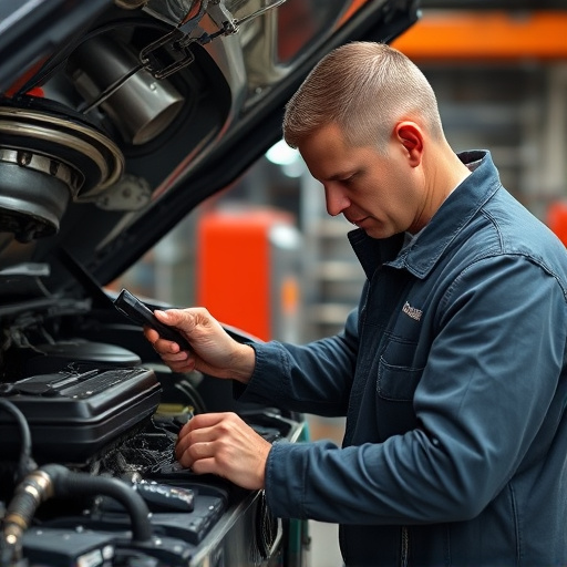 auto technician working