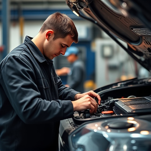 auto technician working