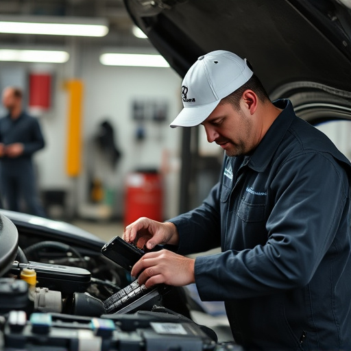 auto technician working