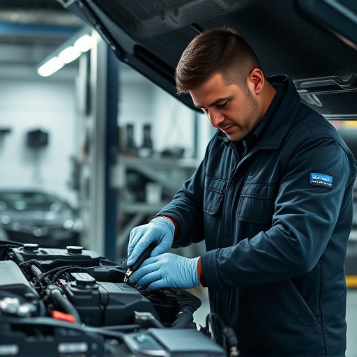 auto technician working