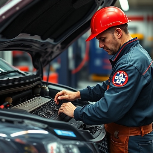auto technician working