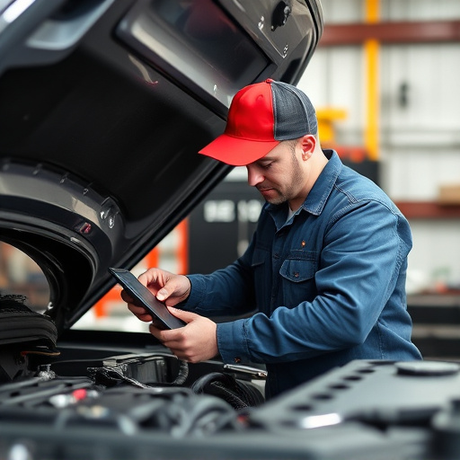 auto technician working