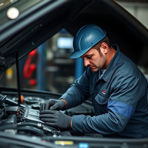 auto technician working