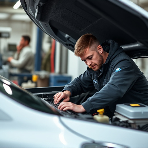 auto technician working