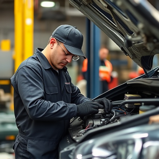 auto technician working