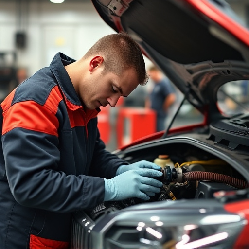 auto technician working